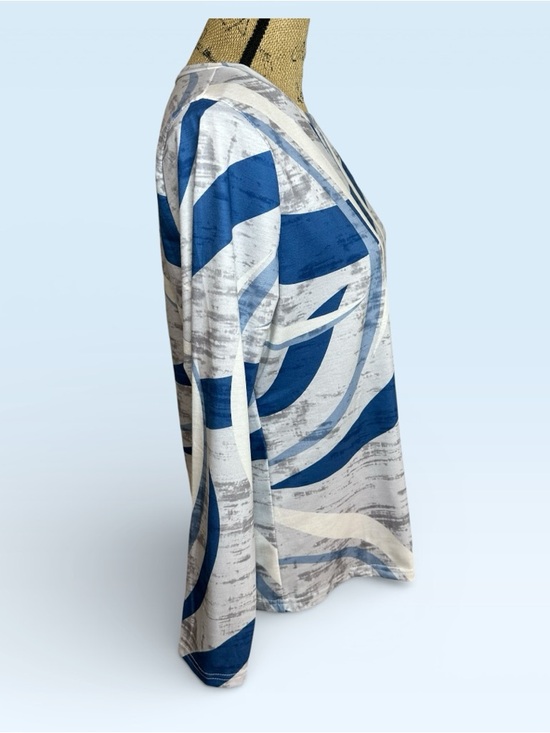 🌻 Infinite Style Geometric Print - Long Sleeve - T-Shirt #540 - Picture 3 of 11